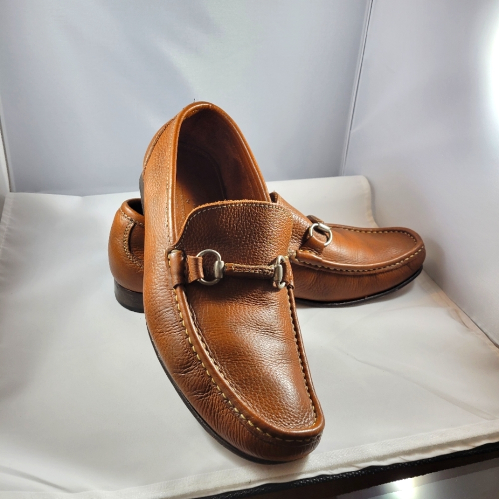 Genuine brown leather Loafers for men,  Size 10.5